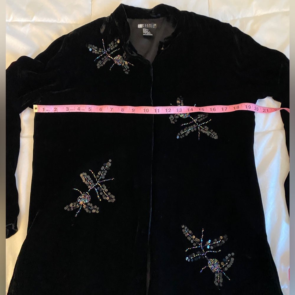 Carole Little silk and rayon jacket, size medium. Beaded. Elegant. Worn once - Picture 12 of 16
